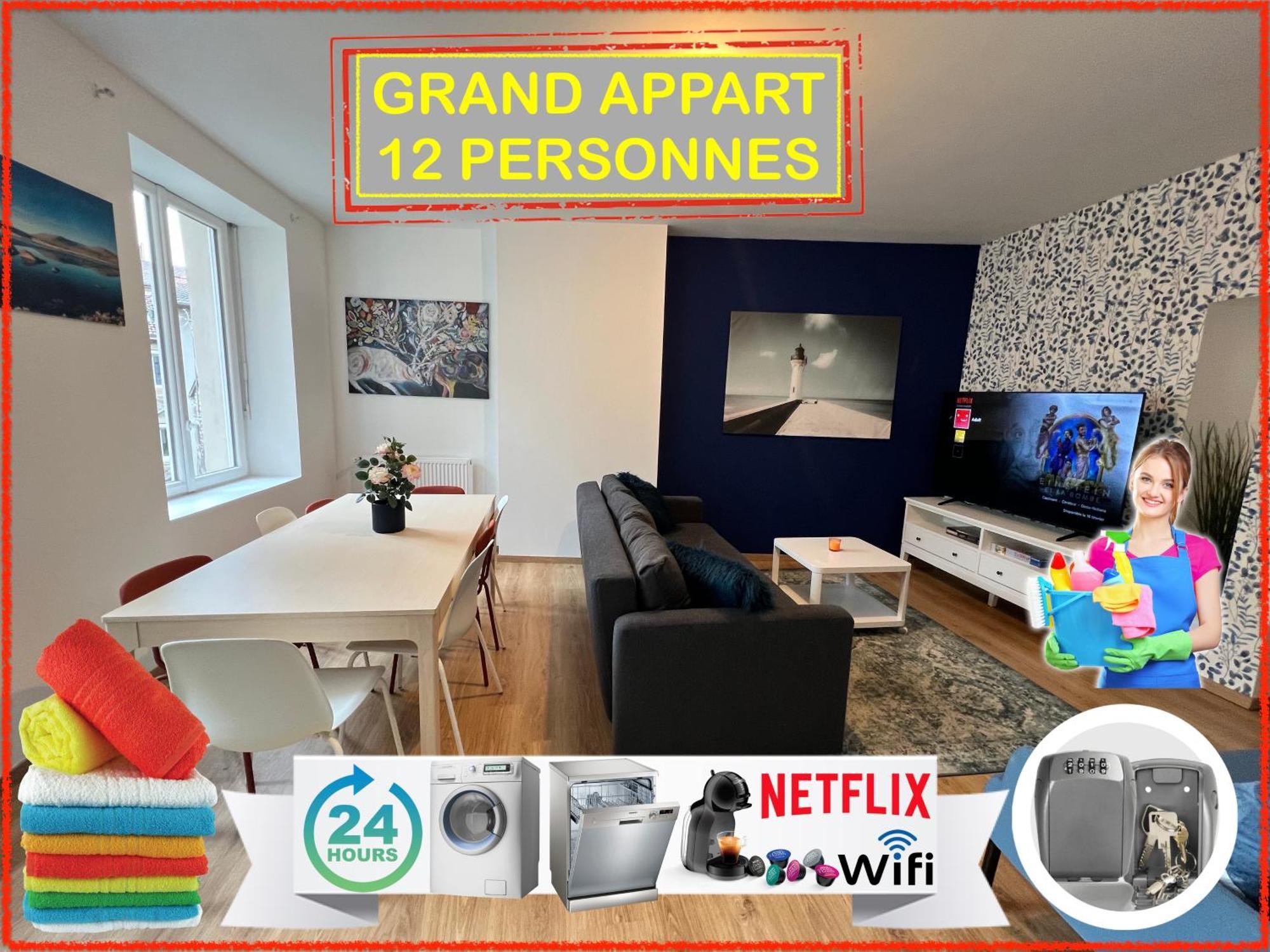 24 Chic & Cosy Grand Appart 88M2 Parking Gratuit Hypercentre Netflix แซงต์-เอเตียน ภายนอก รูปภาพ