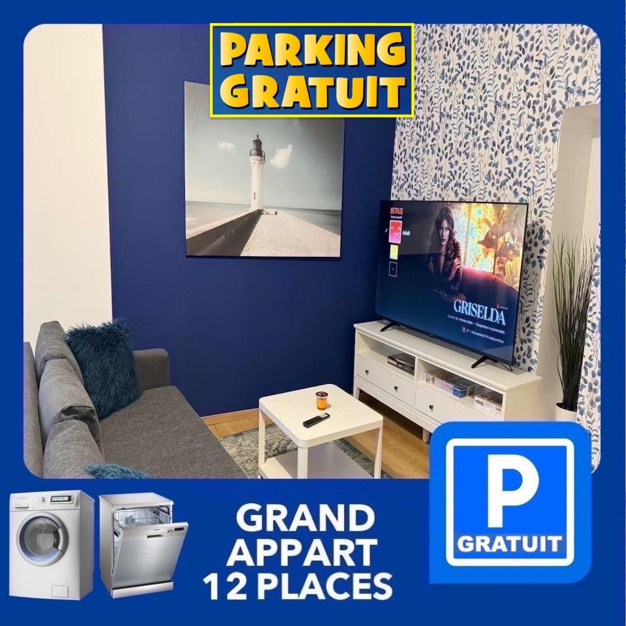 24 Chic & Cosy Grand Appart 88M2 Parking Gratuit Hypercentre Netflix แซงต์-เอเตียน ภายนอก รูปภาพ